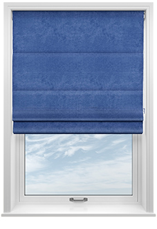 Faux Suede, Cornflower - Twist&Fit Roman Blind